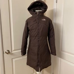 North Face HyVent Long 550 Fill Down Jacket